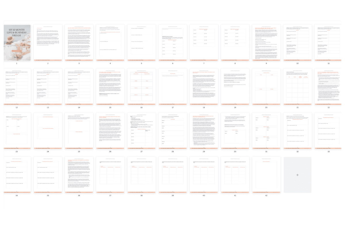 12 month business planner