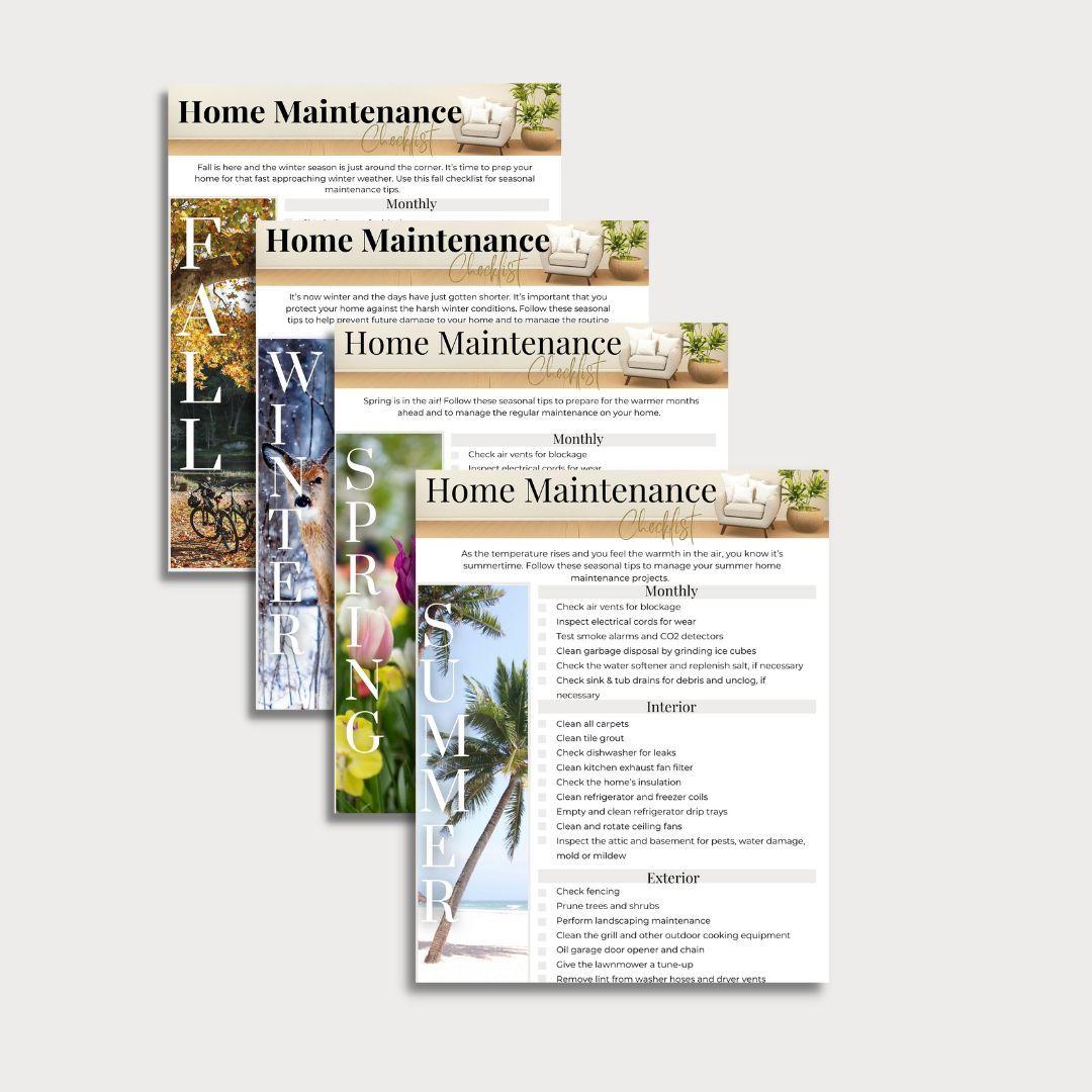 Homeowners maintenance checklist Jamie Milam