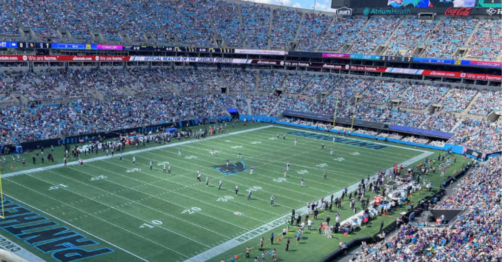 The Bank of America Stadium in Charlotte North Carolina