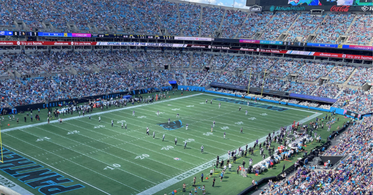 The Bank of America Stadium in Charlotte North Carolina