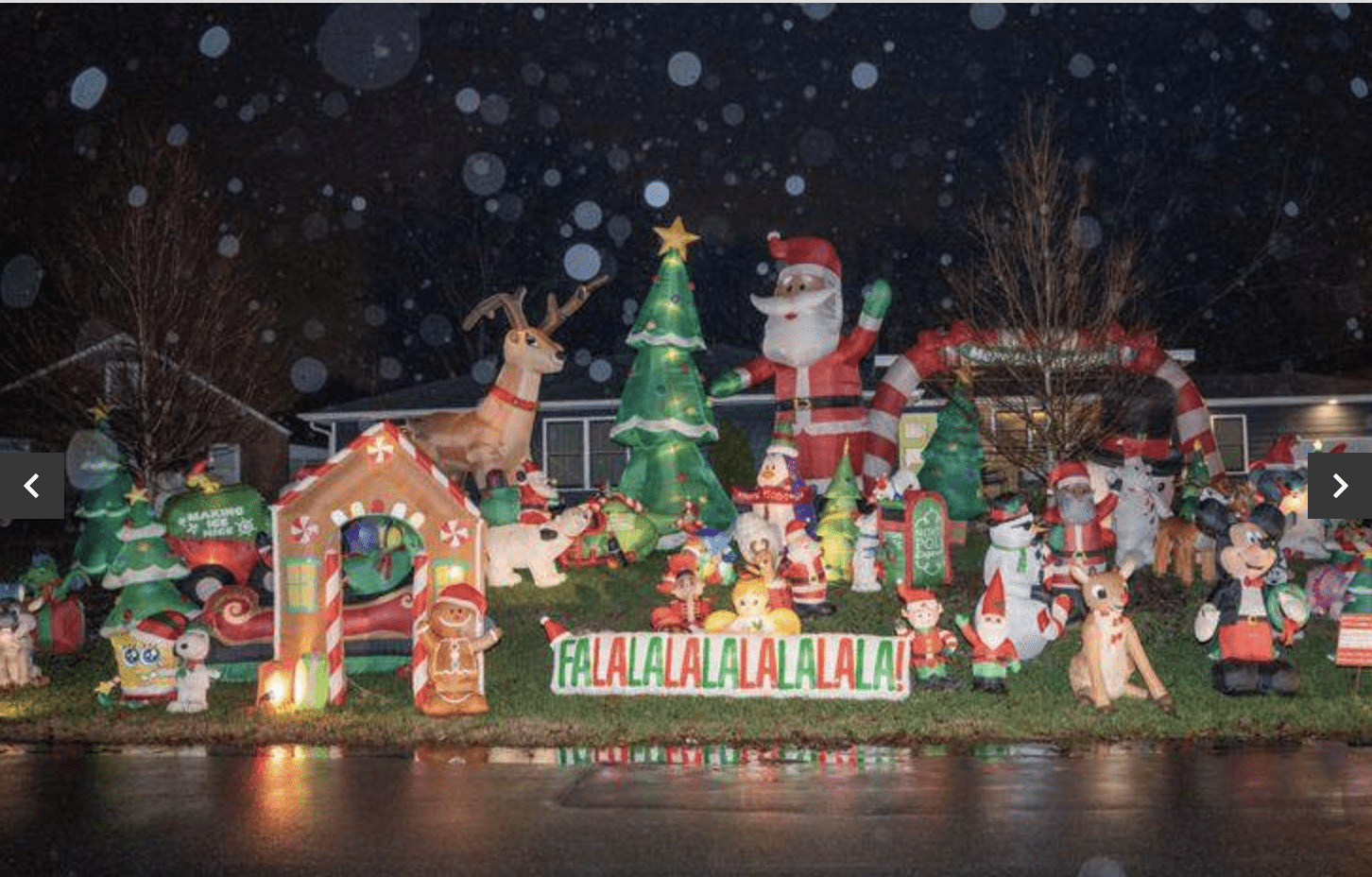 Christmas lights display on Wilhelmina Avenue, Charlotte