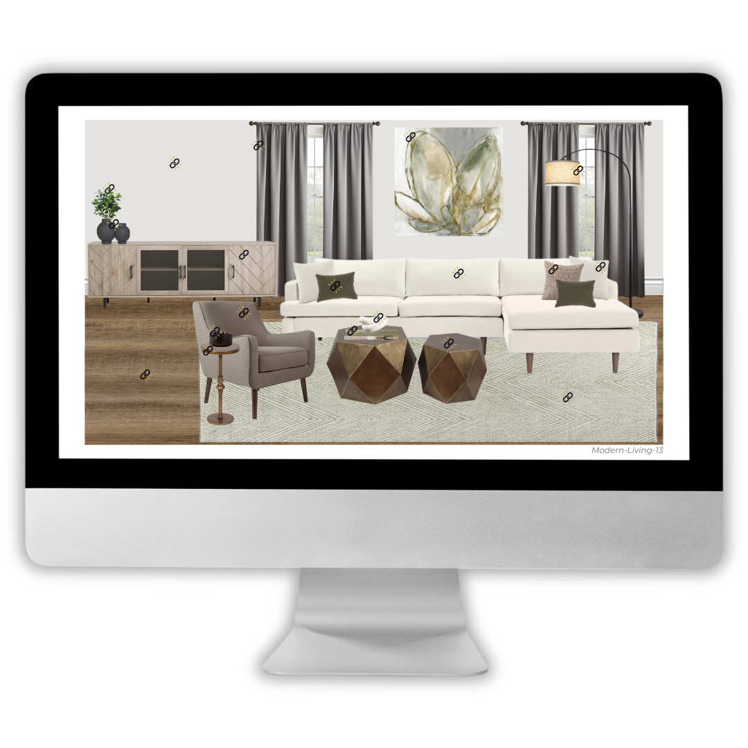 Modern-Living Room Design Board